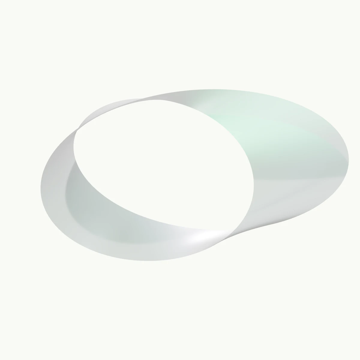 Boucle en verre dépoli qui tourne sans fin, symbole d'une tâche automatisée